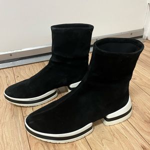 Stuart Weitzman black suede bootie